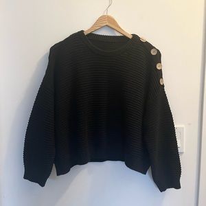 Cropped Knit Sweater